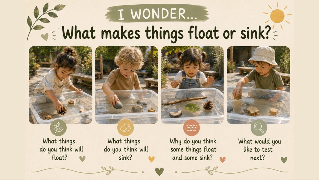 I Wonder card: What makes things float or sink?